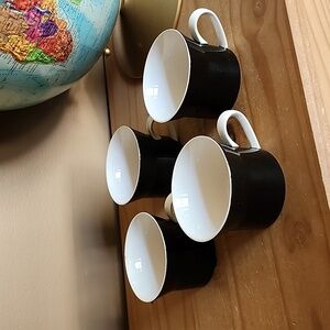 Vintage Mikasa Duplex Ben Seibel black and white cups